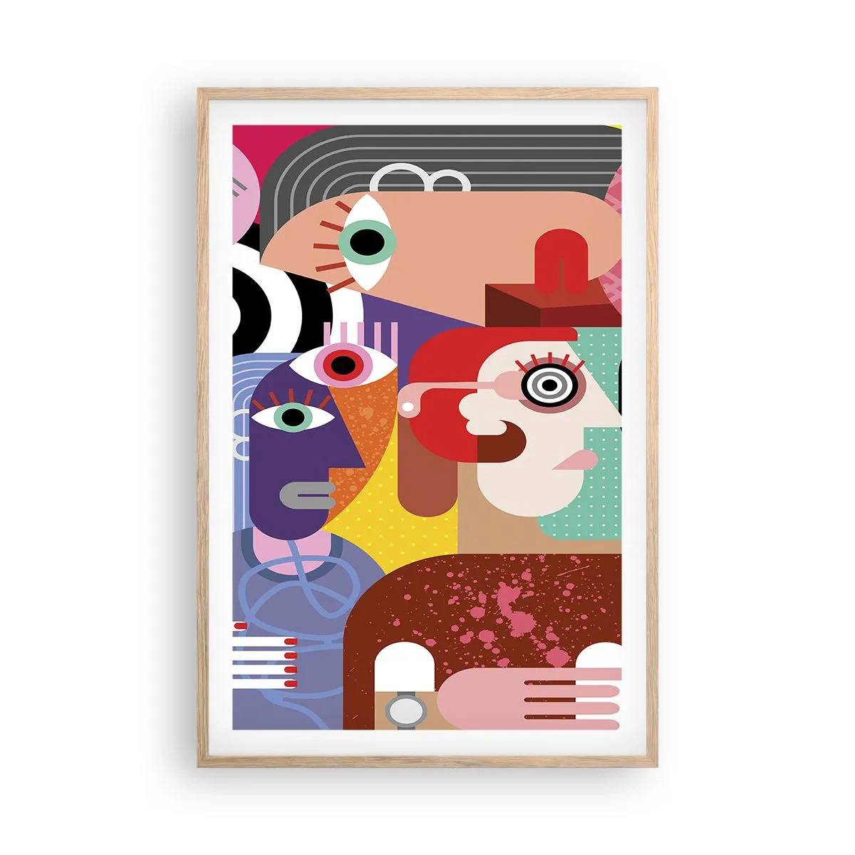 Plakat w ramie jasny dąb - My od pana Picassa - 61x91 cm