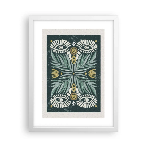 Plakat w białej ramie - Jak ludowa wycinanka - 30x40 cm