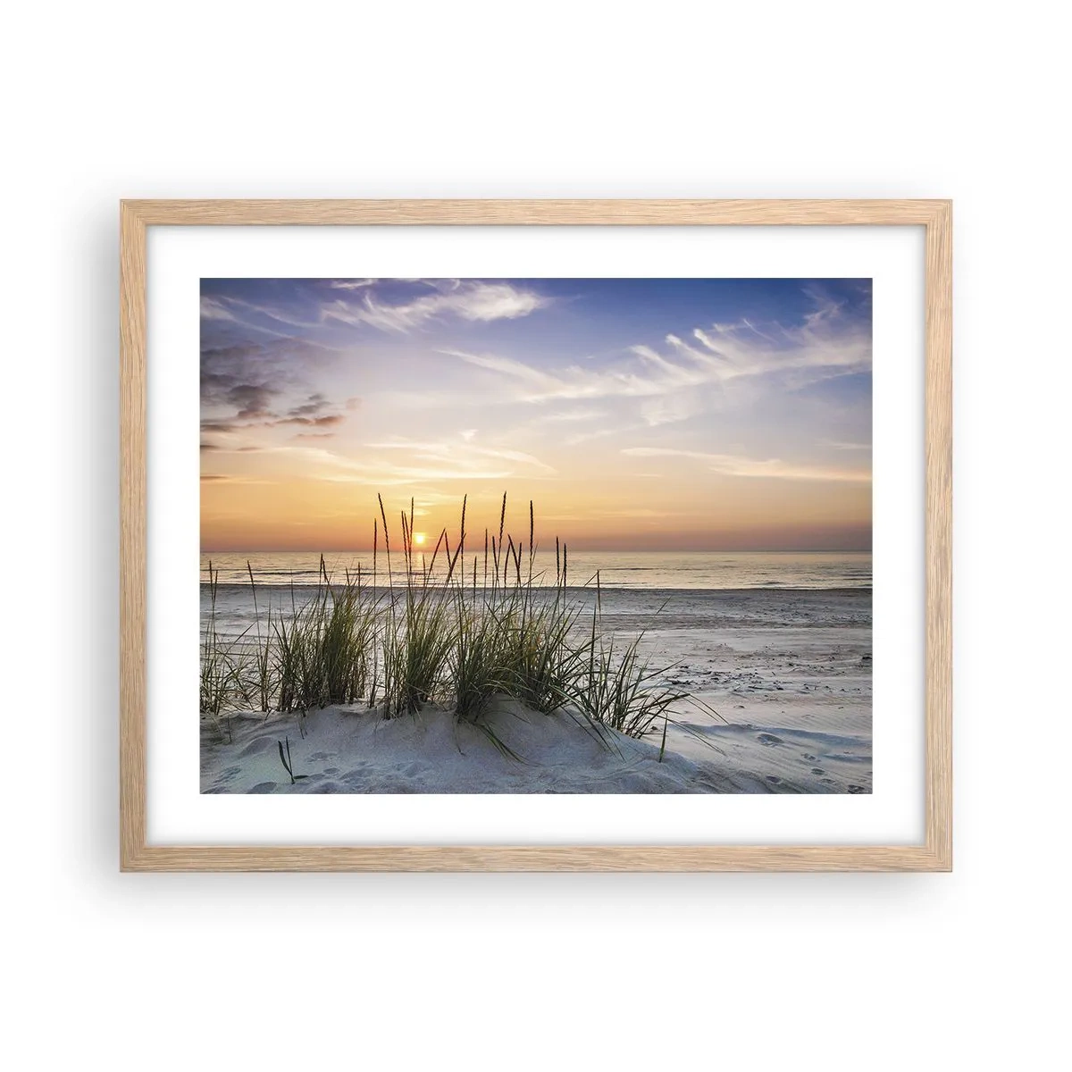 Plakat w ramie jasny dąb - Popatrz, pomyśl, poczuj - 50x40 cm