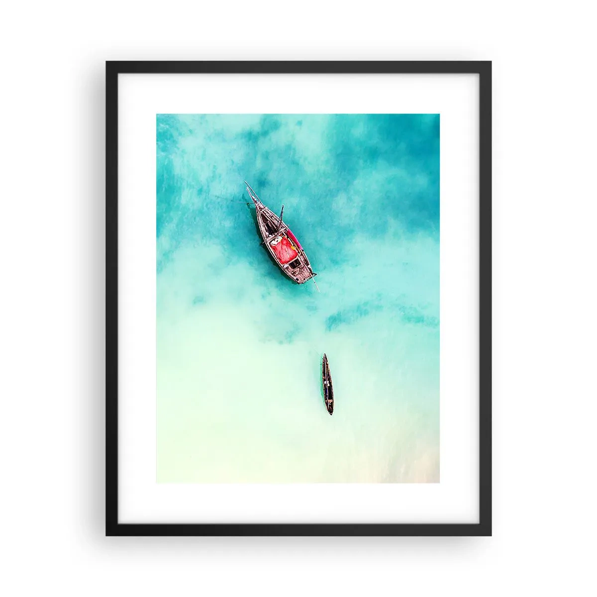 Plakat w czarnej ramie - Bo na plażach Zanzibaru, kiedy nadmiar wód… - 40x50 cm