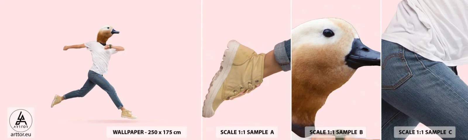 Fototapeta Próbka Samoprzylepna Deluxe Sticker - Szczypta absurdu - Abstrakcja, Mężczyzna, Minimalizm - 100x30 cm