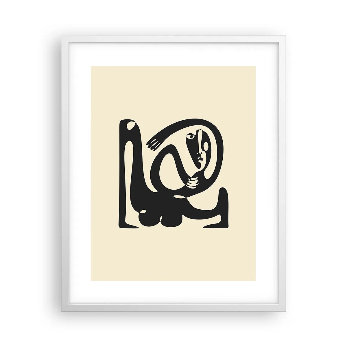 Plakat w białej ramie - Prawie Picasso - 40x50 cm