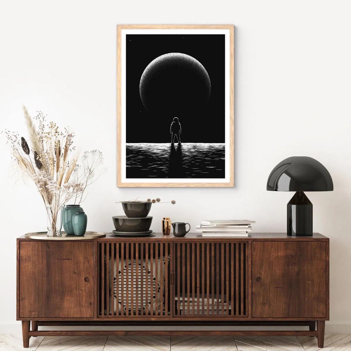 Plakat w ramie jasny dąb - Twarzą w twarz - 40x50 cm