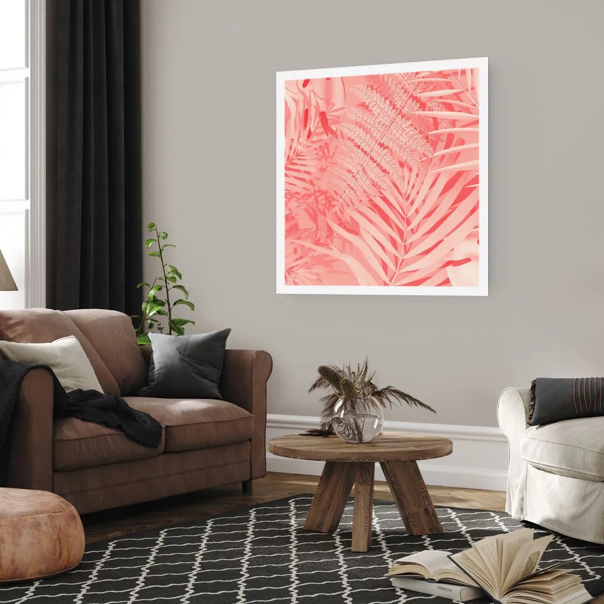 Plakat - Różowy koncept - 30x30 cm