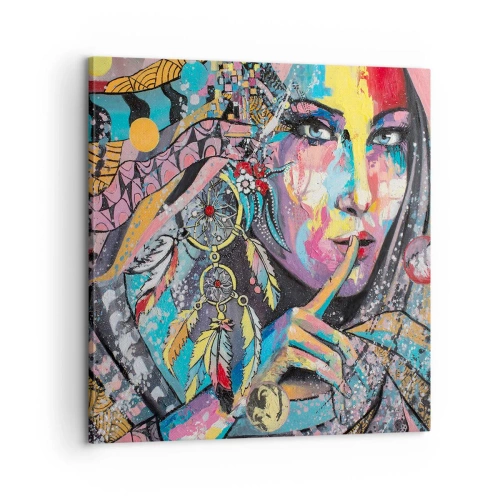 Obraz na płótnie - Milcz, aż zrozumiesz - 60x60 cm