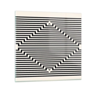 Obraz na szkle - Geometryczna iluzja - 30x30 cm