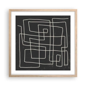 Plakat w ramie jasny dąb - Nie taki prosty - 50x50 cm