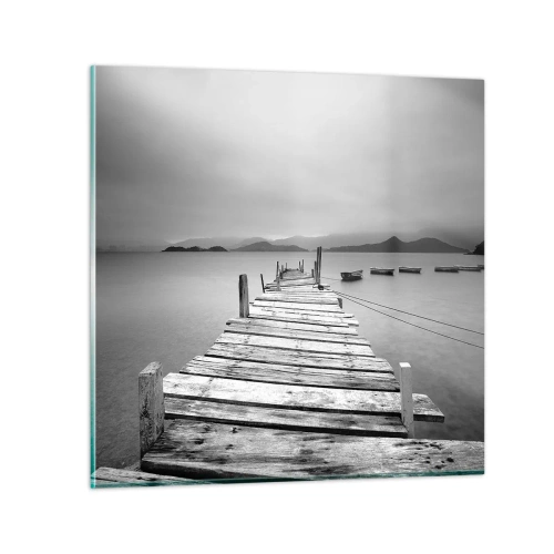 Obraz na szkle - Za górami, za morzami - 50x50 cm