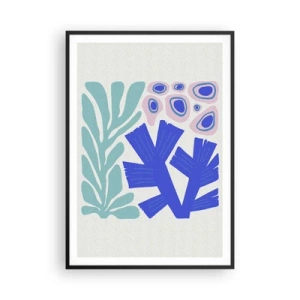 Plakat w czarnej ramie - Podwodny ogród - 70x100 cm