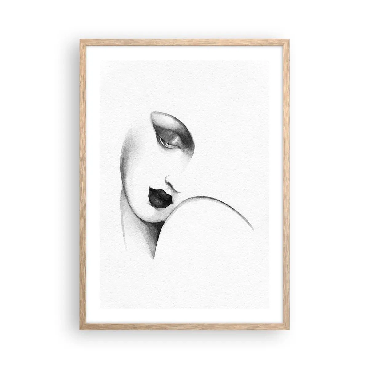 Plakat w ramie jasny dąb - W stylu Łempickiej - 50x70 cm