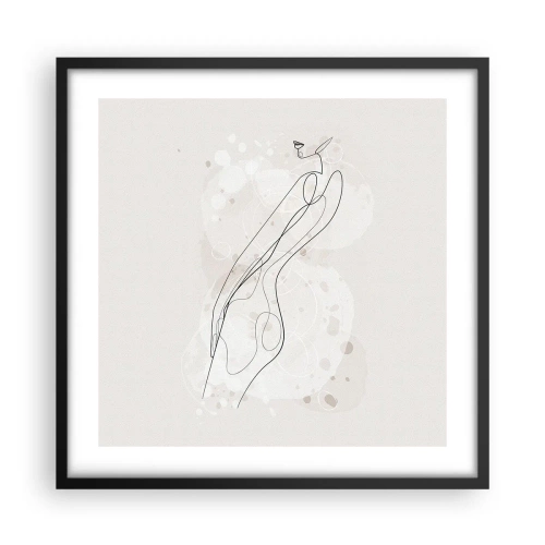 Plakat w czarnej ramie - Pobłądzić spojrzeniem - 50x50 cm