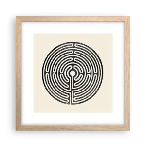 Plakat w ramie jasny dąb - Tajemniczy porządek - 30x30 cm