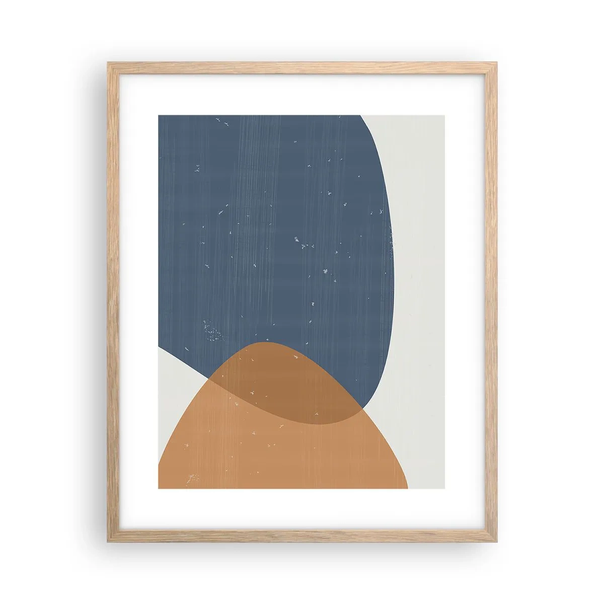 Plakat w ramie jasny dąb - Owale i wpływy - 40x50 cm