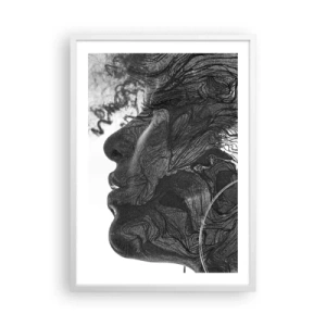 Plakat w białej ramie - Zaplątana w marzeniach - 50x70 cm