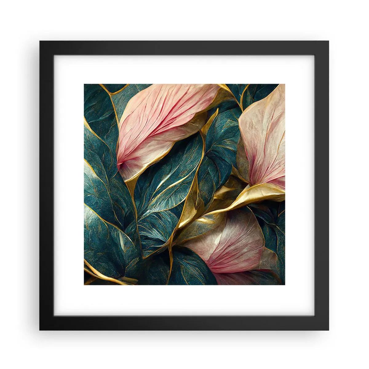 Plakat w czarnej ramie - Naturalna elegancja i styl - 30x30 cm