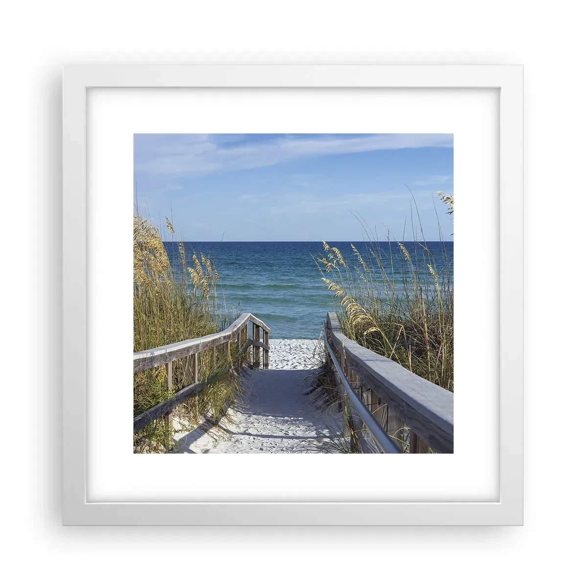 Plakat w białej ramie - W słońcu, na wietrze - 30x30 cm