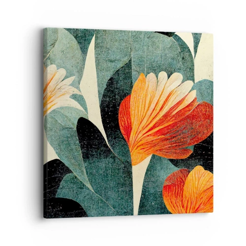 Obraz na płótnie - Żar tropików i chłód zieleni - 30x30 cm