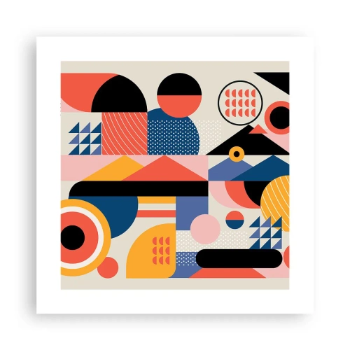 Plakat - Kompozycja: pobaw się - 40x40 cm