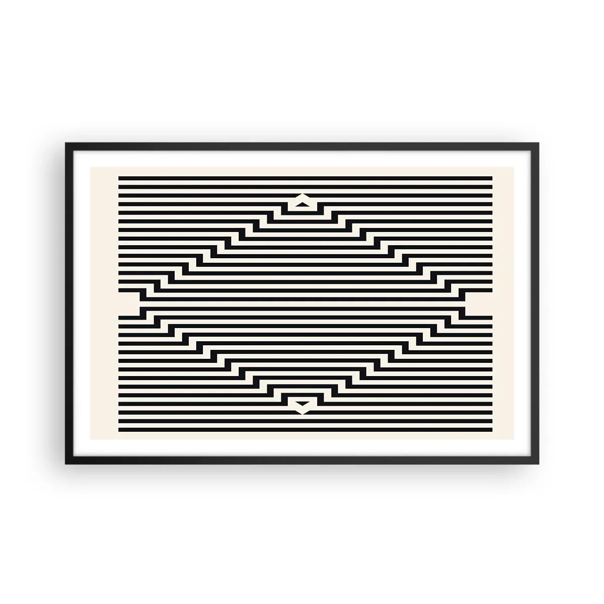 Plakat w czarnej ramie - Geometryczna iluzja - 91x61 cm