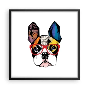 Plakat w czarnej ramie - Intelektualista - 50x50 cm