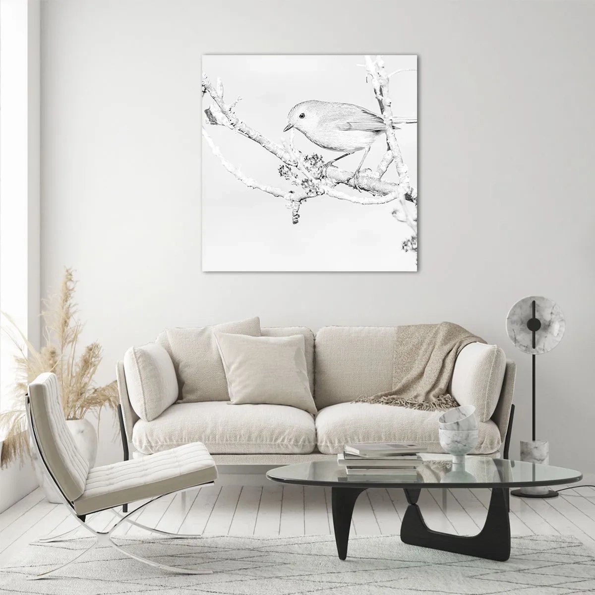 Obraz na szkle - Zimowy poranek - 60x60 cm