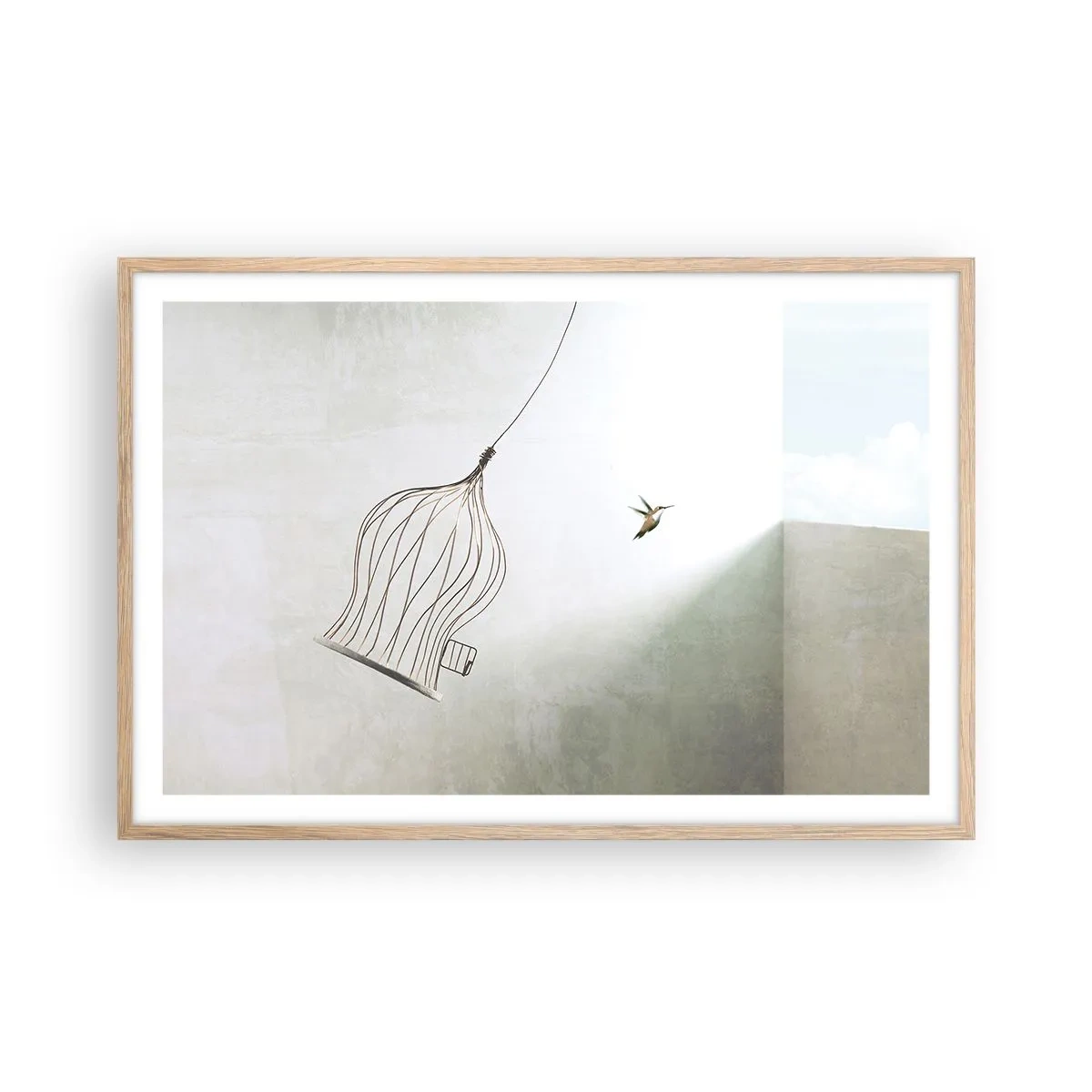 Plakat w ramie jasny dąb - W swoim żywiole - 91x61 cm