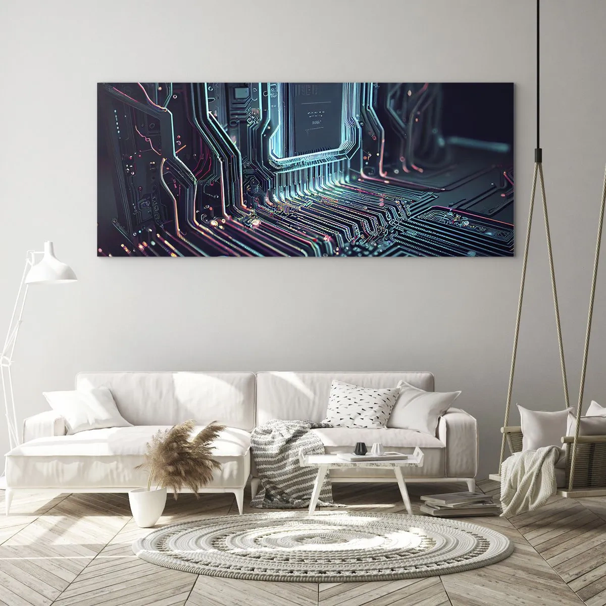 Obraz na szkle - Tak sobie myślę… - 100x40 cm