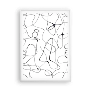 Plakat w białej ramie - Ścieżki życia, koleje losu - 70x100 cm