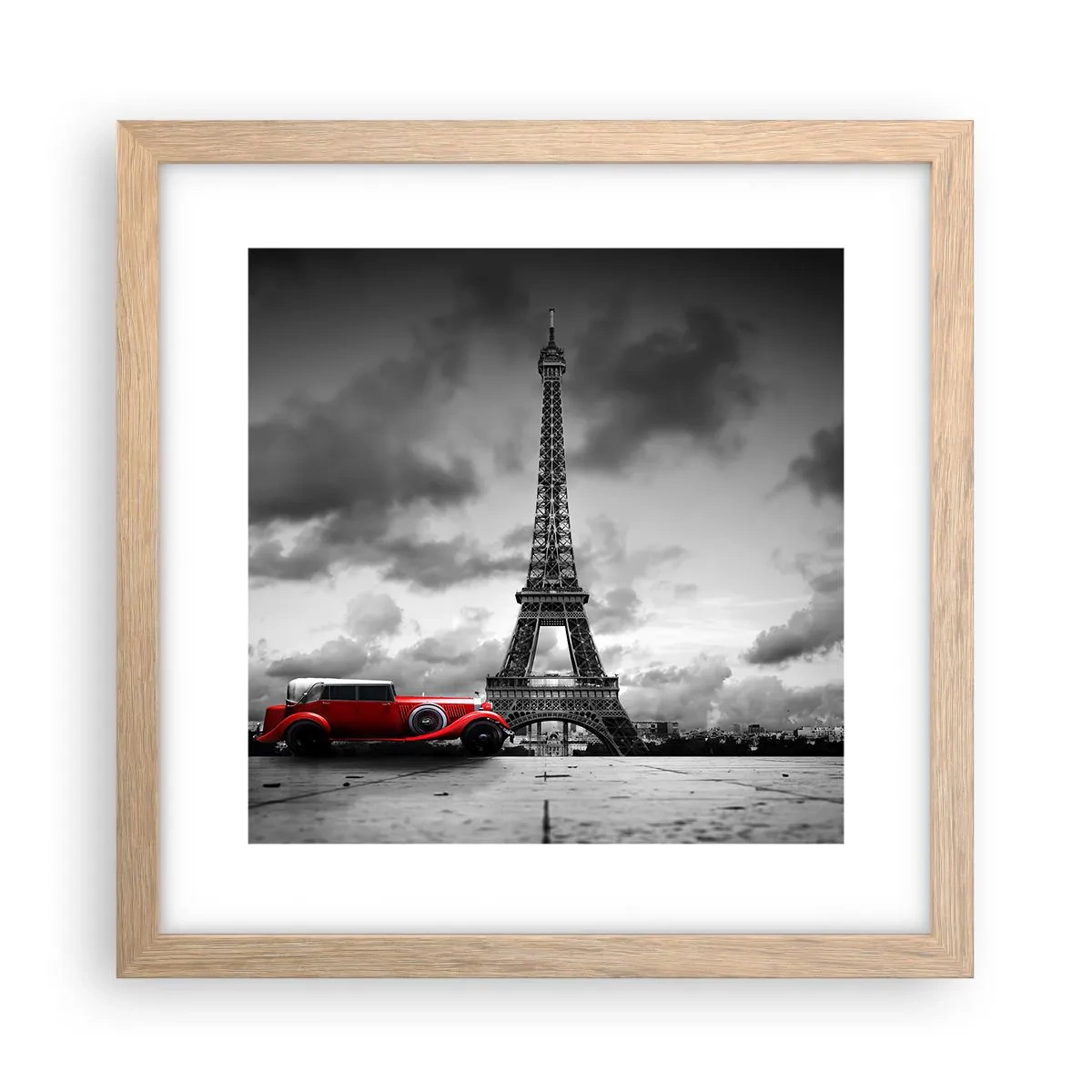 Plakat w ramie jasny dąb - Nie tak dawno w Paryżu - 30x30 cm