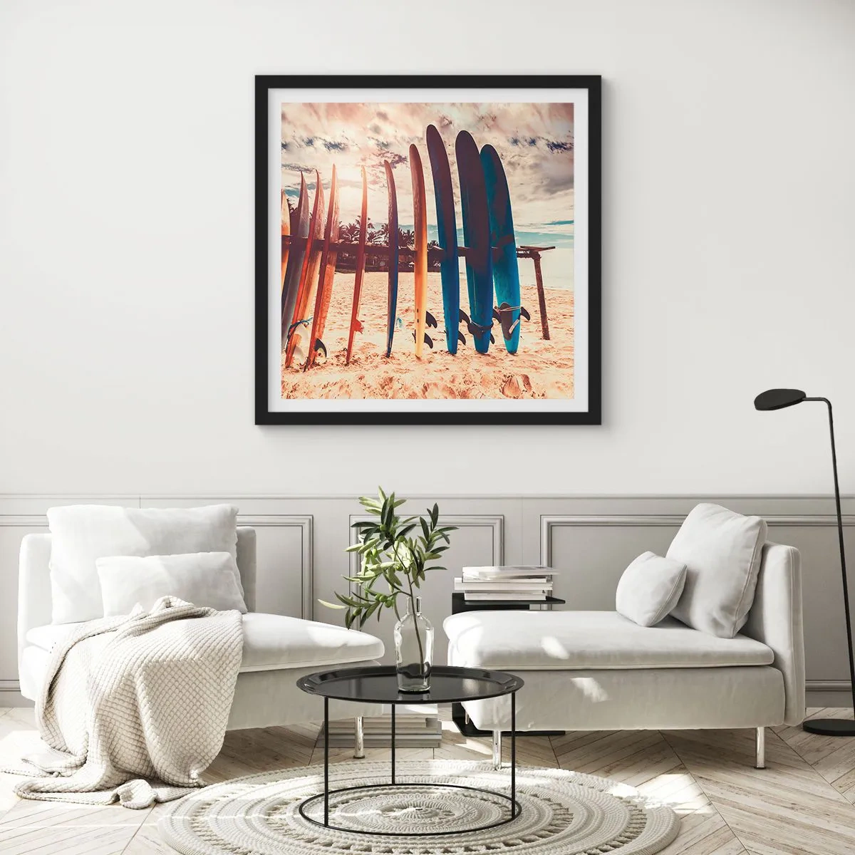 Plakat w czarnej ramie - Dobranoc, do jutra - 60x60 cm