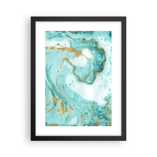 Plakat w czarnej ramie - Pod wielką falą z epoki Edo - 30x40 cm