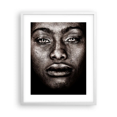 Plakat w białej ramie - Jedna łza - 40x50 cm