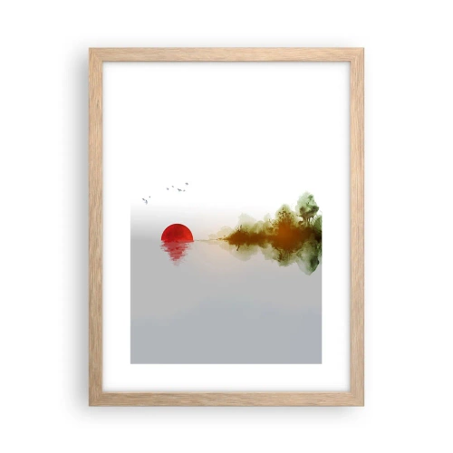 Plakat w ramie jasny dąb - Obietnica spokoju - 30x40 cm