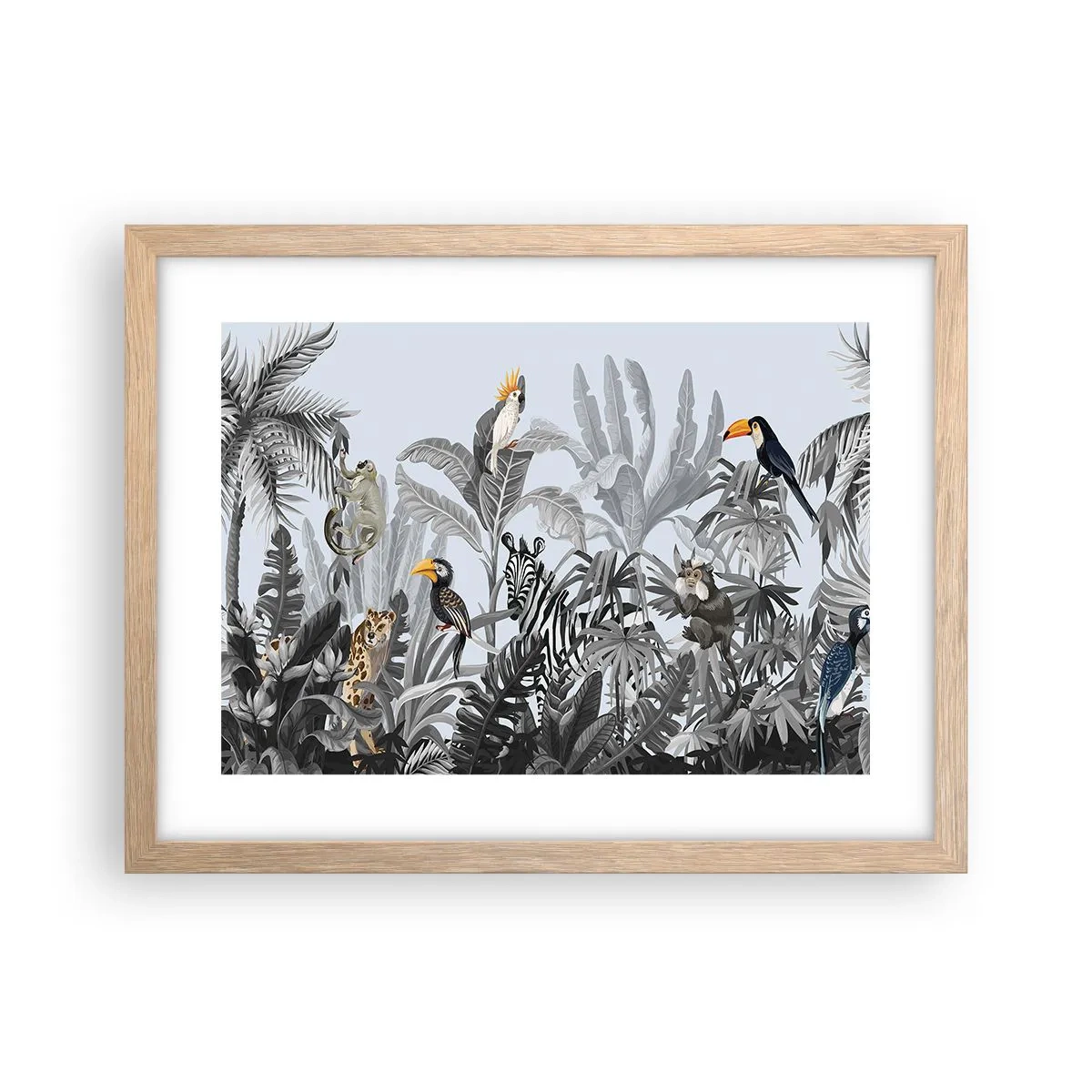 Plakat w ramie jasny dąb - Afrykańska bajka - 40x30 cm