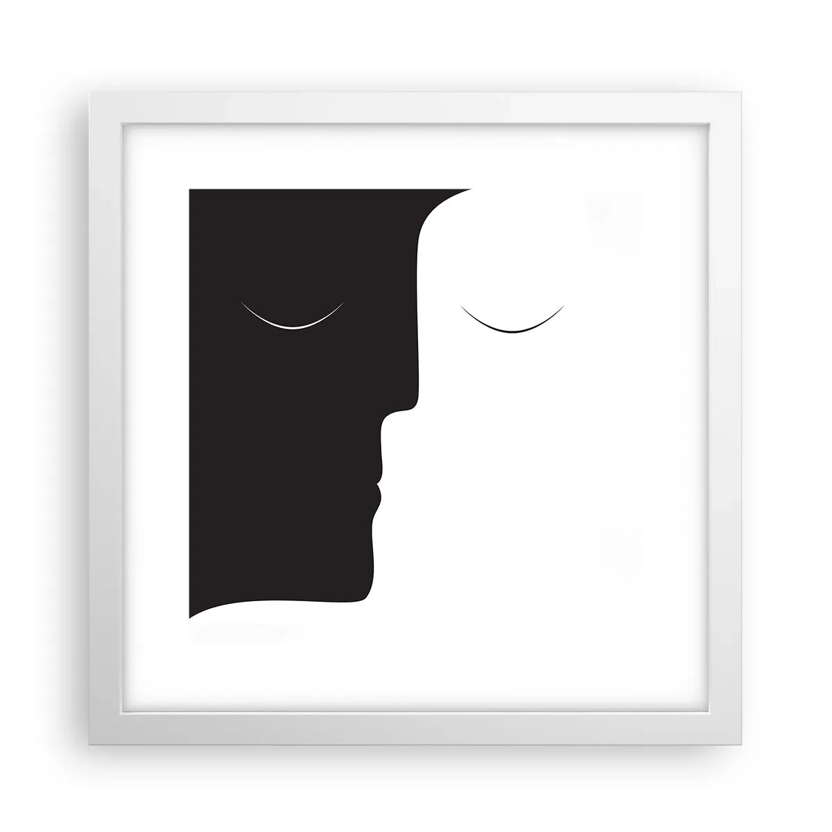 Plakat w białej ramie - Jedność przeciwieństw - 30x30 cm
