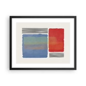 Plakat w czarnej ramie - Duch i litera geometrii - 50x40 cm