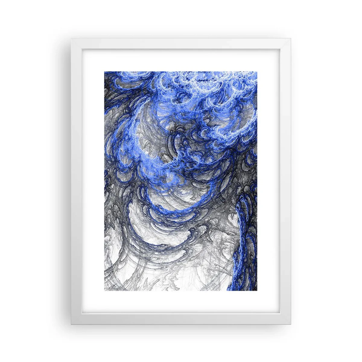 Plakat w białej ramie - Narodziny fali - 30x40 cm