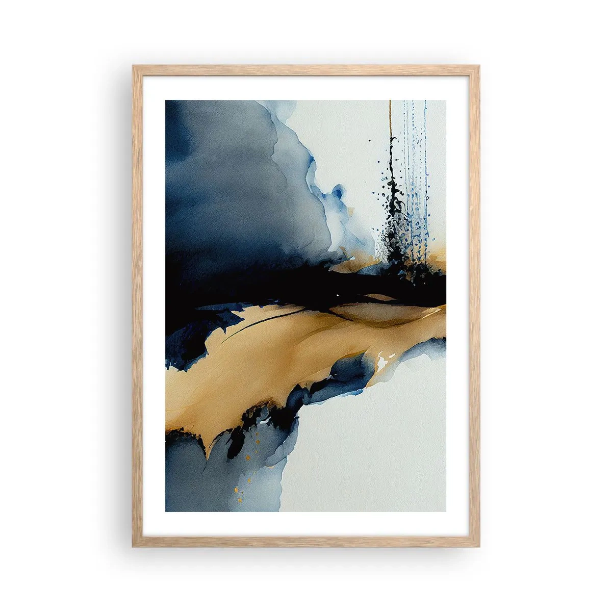 Plakat w ramie jasny dąb - Za zasłoną - 50x70 cm