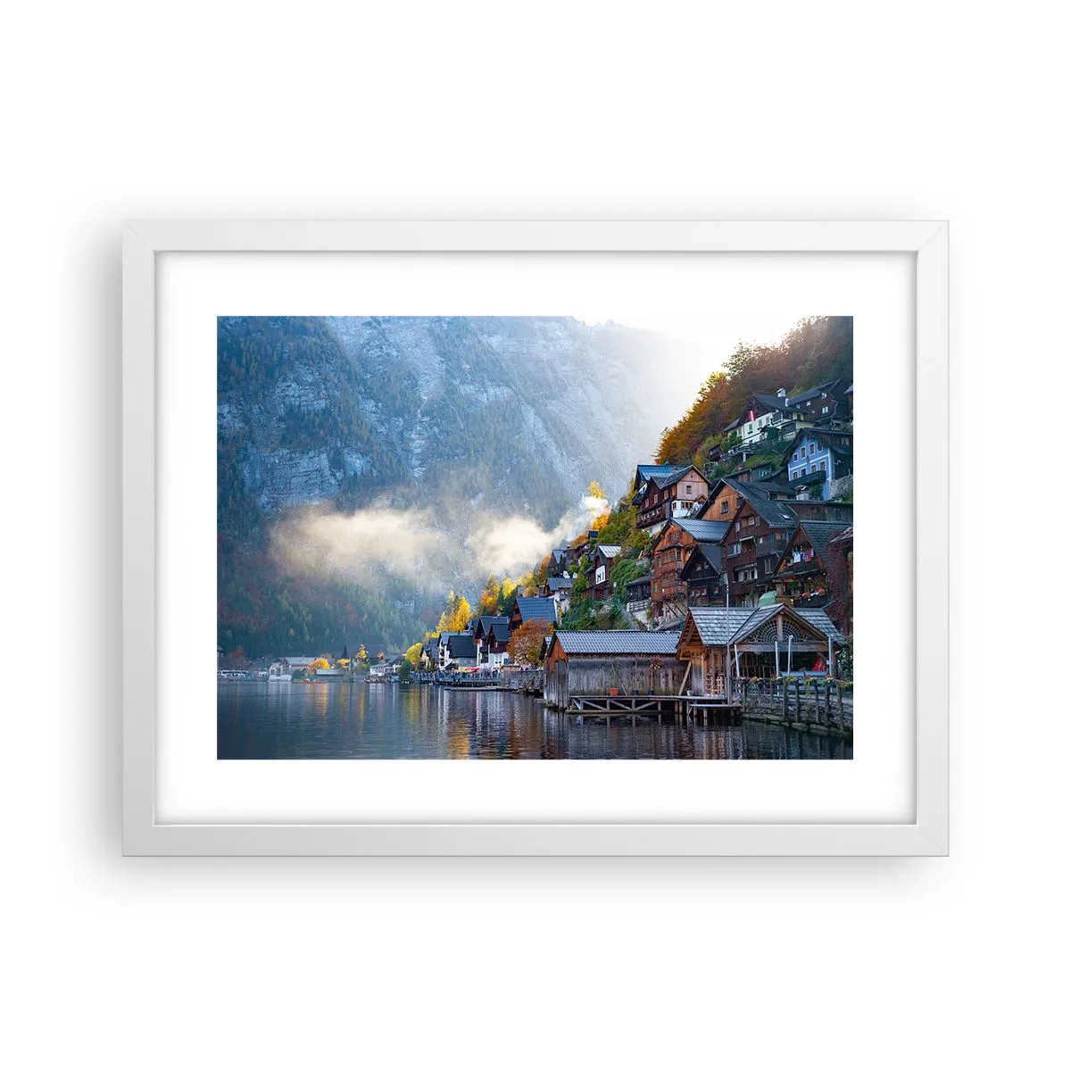 Plakat w białej ramie - Alpejskie klimaty - 40x30 cm