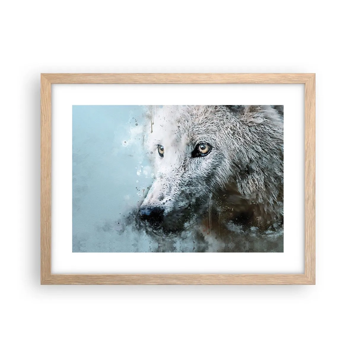 Plakat w ramie jasny dąb - Poznaj wilczą duszę - 40x30 cm