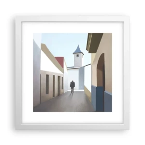 Plakat w białej ramie - Słoneczny spacer - 30x30 cm