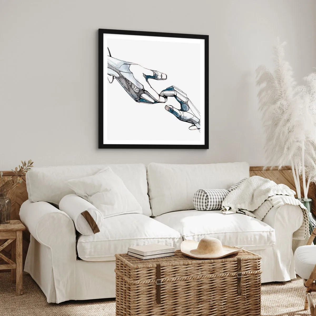 Plakat w czarnej ramie - Dobry gest - 40x40 cm