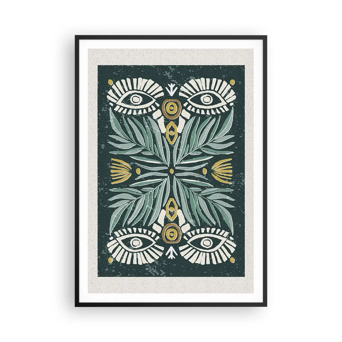 Plakat w czarnej ramie - Jak ludowa wycinanka - 70x100 cm