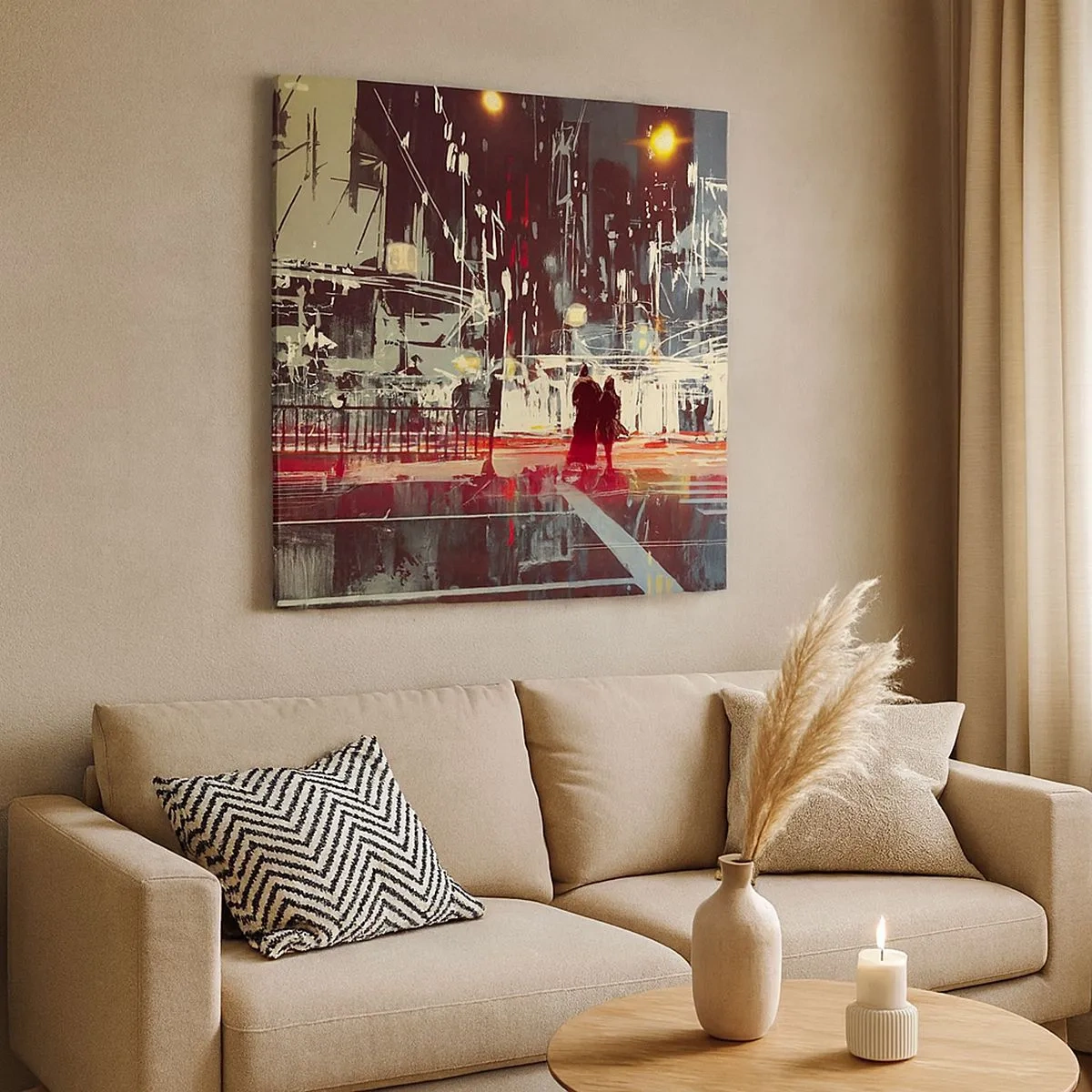 Obraz na płótnie - Wielkomiejska przeprawa - 30x30 cm