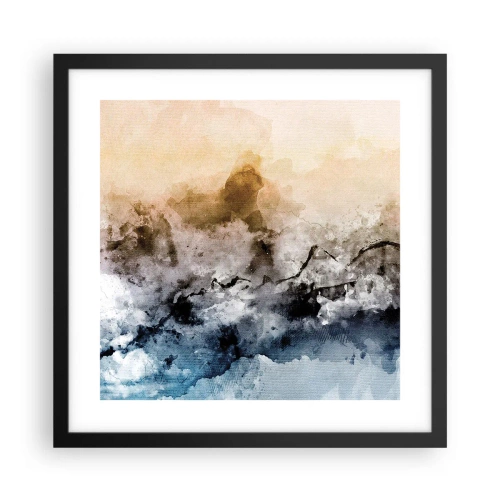 Plakat w czarnej ramie - Zatopione w tumanie mgły - 40x40 cm