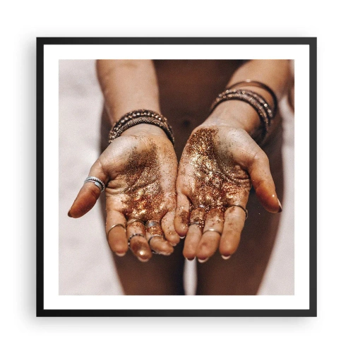 Plakat w czarnej ramie - Dar dla ciebie - 60x60 cm