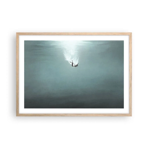 Plakat w ramie jasny dąb - W objęciach oceanu - 70x50 cm