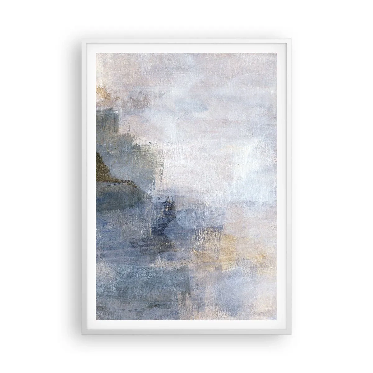 Plakat w białej ramie - Tony i akordy barw - 70x100 cm