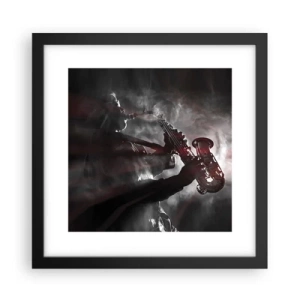 Plakat w czarnej ramie - W oparach jazzu - 30x30 cm