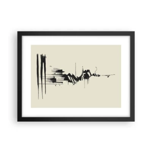 Plakat w czarnej ramie - Abstrakcja pośpieszna - 40x30 cm